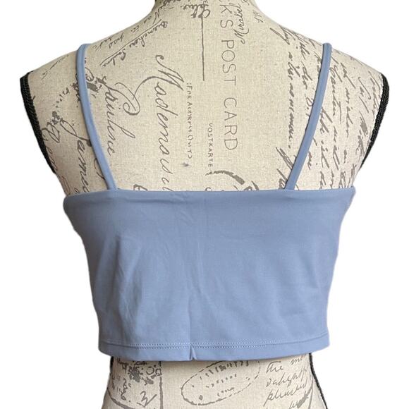 Blue Tank Top Shirt With Built In Sports Bra Size X-Large - Picture 2 of 2